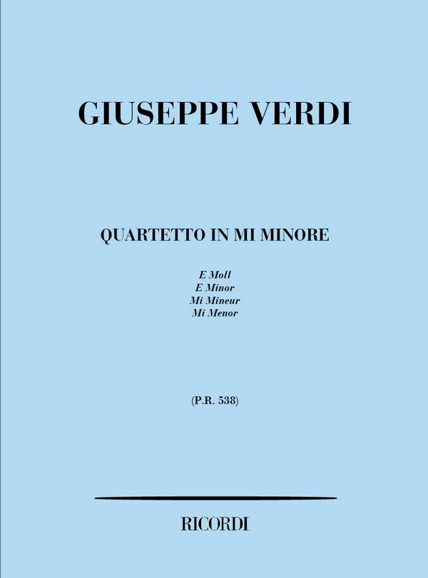 Streichquartett e-Moll&nbsp;&nbsp;&nbsp;&nbsp;Studienpartitur