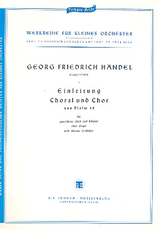 Einleitung, Choral und Chor aus  Psalm 42 für gem Chor und Orchester  Partitur