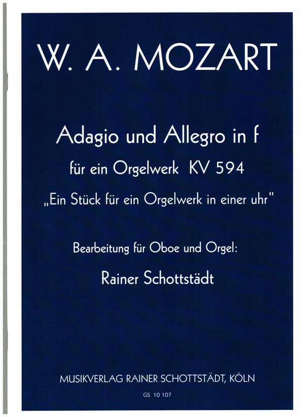 Adagio und Allegro f-Moll KV594  für Oboe und Orgel  