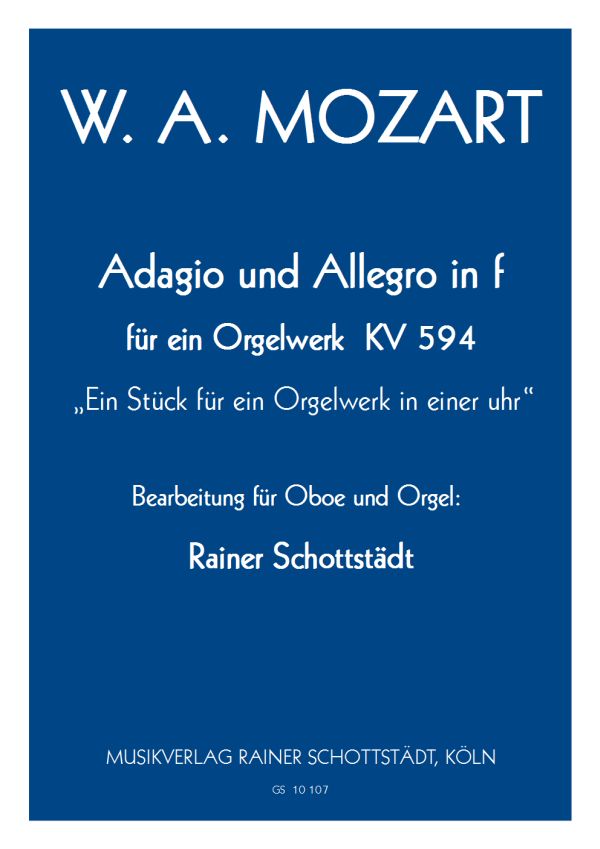 Adagio und Allegro f-Moll KV594  für Oboe und Orgel  