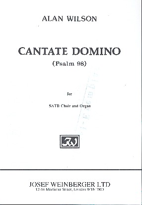 Cantate Domino (Psalm 98)  for mixed chorus and organ  score