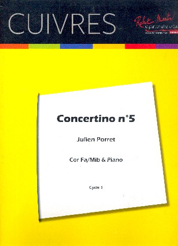 Concertino no.5  pour cor en fa  et piano  (facile)  