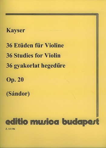 36 Etüden op.20  für Violine  