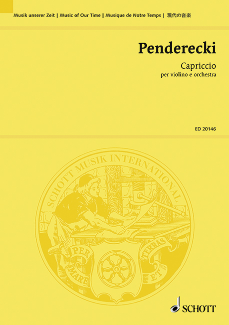 Capriccio  für Violine und Orchester  Studienpartitur