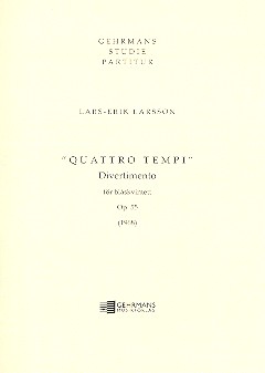 Quattro Tempi op.55 for flute, oboe,  clarinet in A, horn in F and bassoon  study score