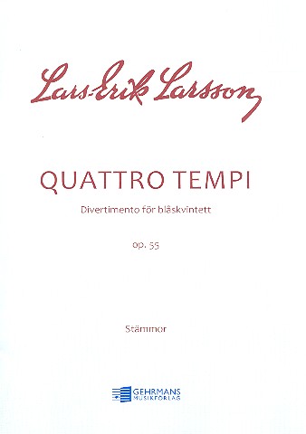 4 Tempi Divertimento op.55 for wind  quintet  set of 5 parts