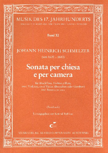 Sonata per chiesa e per camera&nbsp;&nbsp;für Blockflöte, Violine piffaro, 2 Violinen, 2 Violen und Bc&nbsp;&nbsp;Partitur