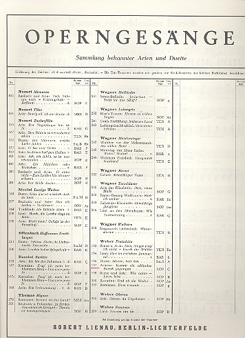 Kommt ein schlanker Bursch  für Sopran und Klavier  