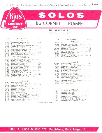 Fantaisie for cornet (trumpet) or&nbsp;&nbsp;bariton (TC) and piano&nbsp;&nbsp;