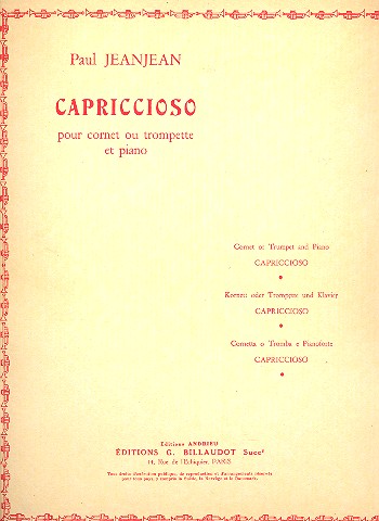 Capriccioso pour cornet ou  trompette et piano  