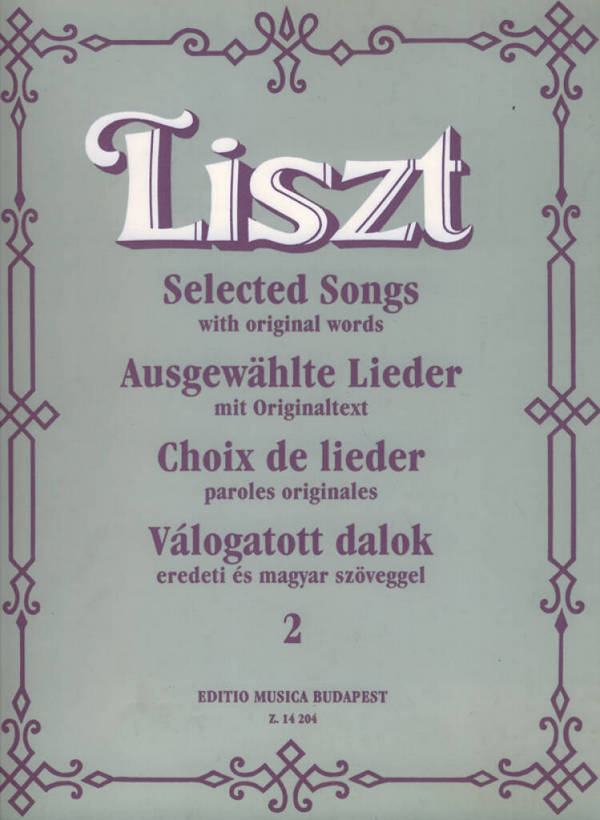 Ausgewählte Lieder Band 2 mit Originaltext  für Mezzosopran oder Bariton  und Klavier