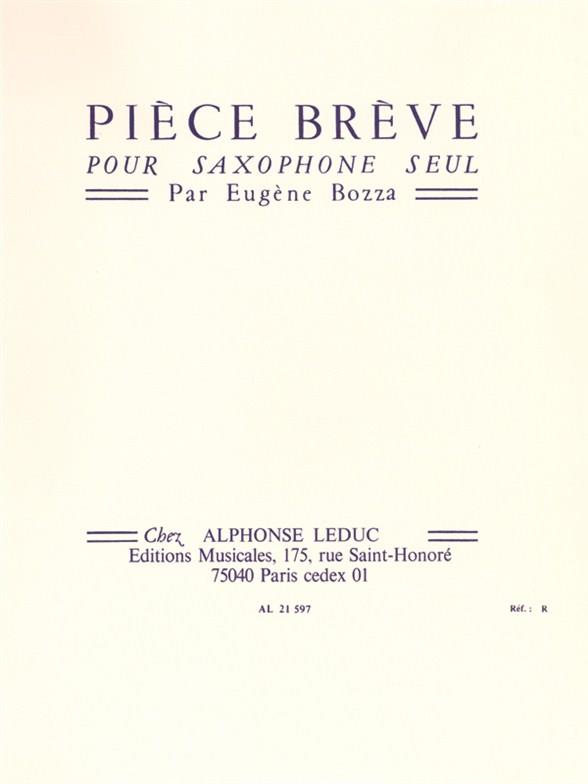 Pièce brève pour saxophone seul&nbsp;&nbsp;&nbsp;&nbsp;