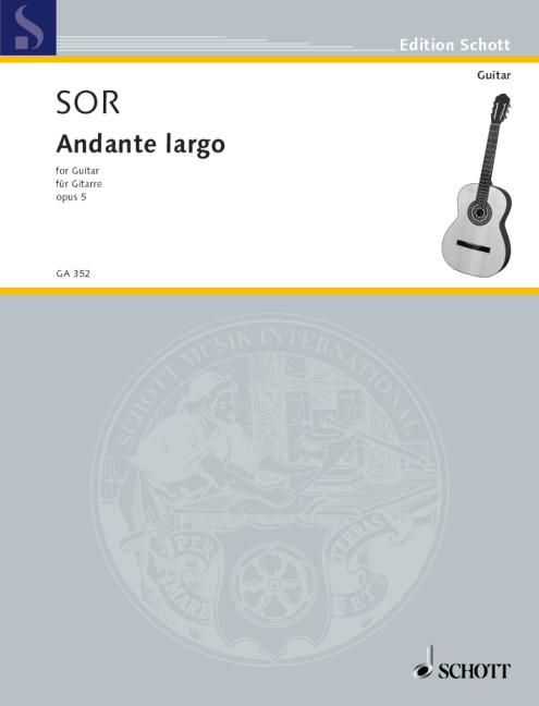 Andante largo aus op.5  für Gitarre  
