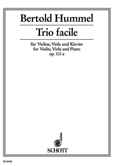 Trio facile op. 101a&nbsp;&nbsp;für Violine, Viola und Klavier&nbsp;&nbsp;Partitur und Stimmen