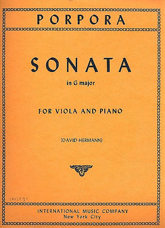 Sonata G major&nbsp;&nbsp;for viola and piano&nbsp;&nbsp;