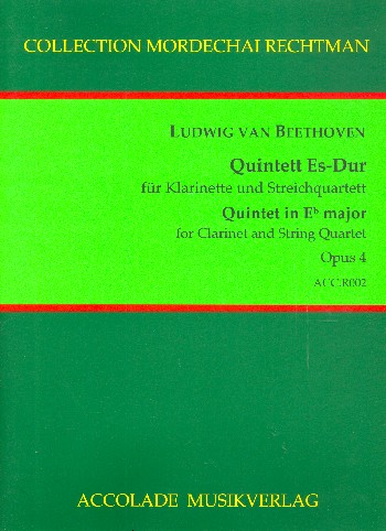 Quintett Es-Dur op.4 für Klarinette&nbsp;&nbsp;und Streichquartett&nbsp;&nbsp;Partitur und Stimmen