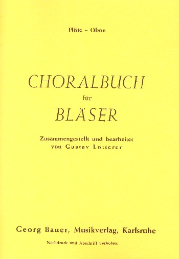 Choralbuch   für Bläser  Flöte / Oboe