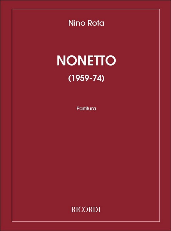 Nonetto per flauto, oboe, clarinetto,  fagotto, corno, violino, viola, cello e basso  partitura