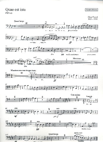 Panis angelicus  und  Quae est ista  Violoncello solo  5 kleinere Kirchenwerke