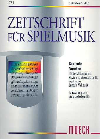 Der rote Sarafan für 4 Blockflöten  (SATB), Klavier und Violoncello ad lib.  