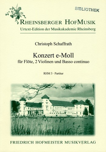 Konzert e-Moll  für Flöte, 2 Violinen und Bc  Partitur