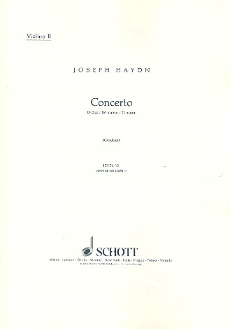 Konzert D-Dur op.101 Hob.Vb:2&nbsp;&nbsp;für Violoncello und Orchester&nbsp;&nbsp;Violine 2