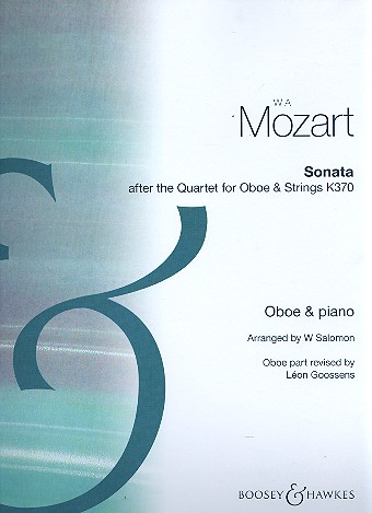 Sonata after the Quartet KV370&nbsp;&nbsp;for oboe and piano&nbsp;&nbsp;