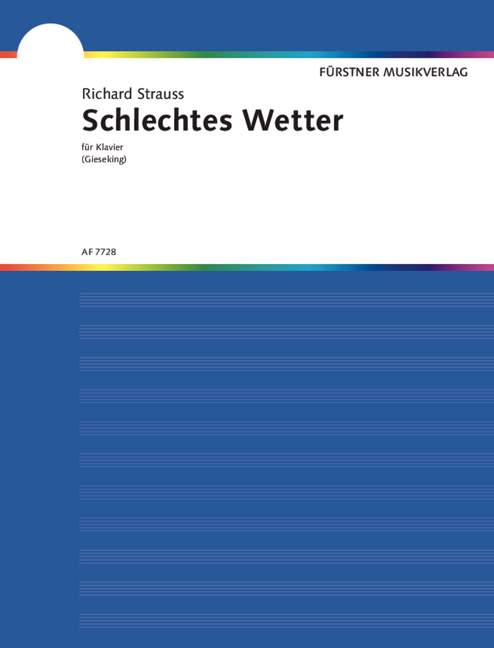 Schlechtes Wetter op. 69,5&nbsp;&nbsp;für Gesang und Klavier&nbsp;&nbsp;für Klavier solo