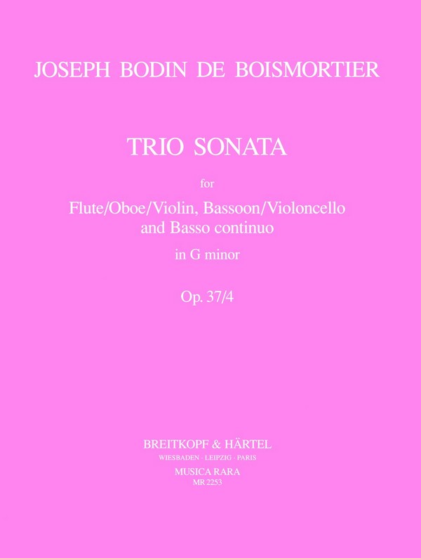 Triosonate g-Moll op.37,4  für Flöte (Oboe, Violine), Fagott  (Violoncello) und Bc