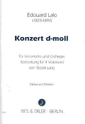 Konzert d-Moll für Violoncello und Orchester  für Violoncello solo und 3 Violoncelli  Partitur und Stimmen (Vc 1-4)