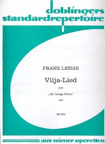 Vilja-Lied für tiefe Stimme und Klavier&nbsp;&nbsp;&nbsp;&nbsp;