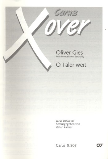 O Täler weit o Höhen für&nbsp;&nbsp;gem Chor a cappella&nbsp;&nbsp;Partitur