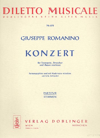 Konzert für Trompete, Streicher&nbsp;&nbsp;und Bc&nbsp;&nbsp;Partitur