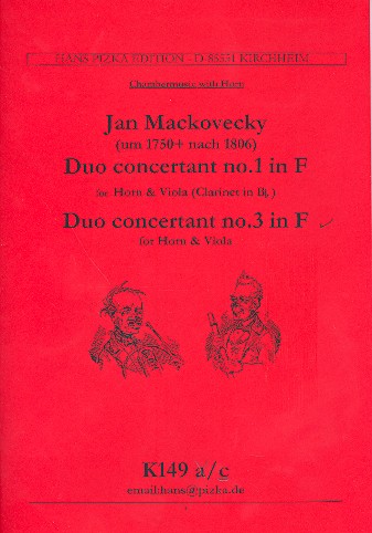Duo concertant f major no.3&nbsp;&nbsp;for horn and viola&nbsp;&nbsp;parts