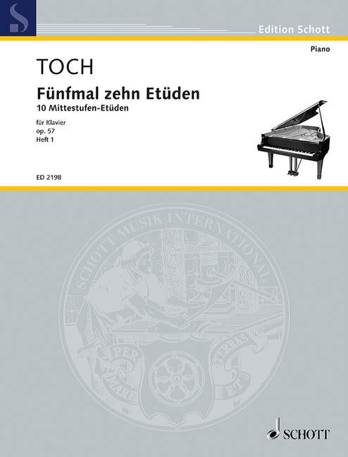 Fünfmal zehn Etüden op. 57 Band 1  für Klavier  