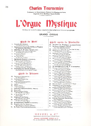 L'orgue mystique vol.26  In festo Ss. Trinitatis  cycle apres la pentecote