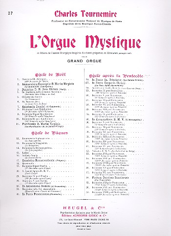 L'orgue mystique vol.27 pentecote    