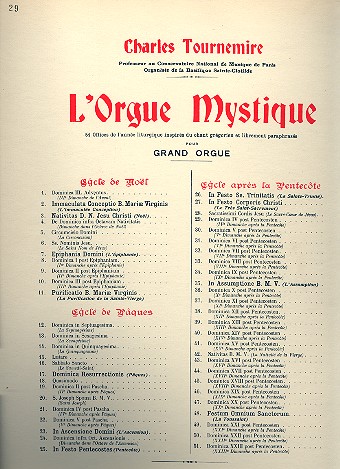 L'orgue mystique vol.29  dominica IV post pentecosten  cycle apres la pentecote
