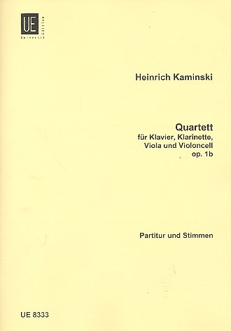 Quartett a-Moll op.1b für  Klarinette, Viola, Violoncello  und Klavier