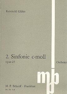 Zweite Sinfonie c-moll, op. 25  für Orchester  Studienpartitur
