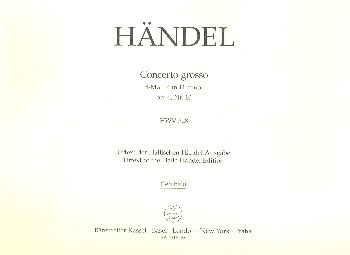 Concerto grosso d-Moll op.6,10&nbsp;&nbsp;HWV328 für Streichorchester&nbsp;&nbsp;Cembalo