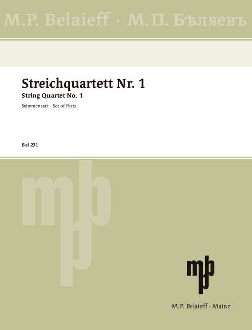 Streichquartett Nr.1 (1951)&nbsp;&nbsp;für Streichquartett&nbsp;&nbsp;Partitur und 4 Stimmen