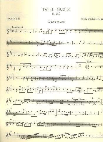 Tafelmusik 2 Ouverture und&nbsp;&nbsp;Conclusion D-Dur für Orchester&nbsp;&nbsp;Violine 2