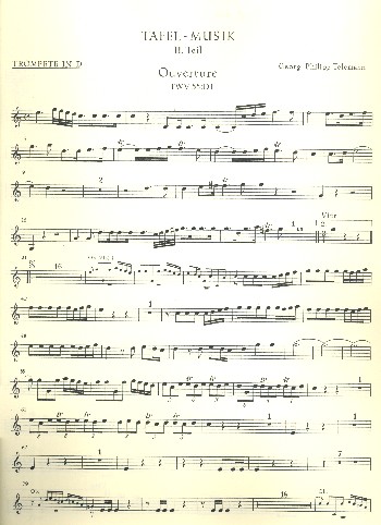Tafelmusik 2 Ouverture und Conclusion D-Dur&nbsp;&nbsp;für Orchester&nbsp;&nbsp;Trompete