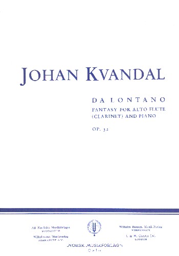 Da lontano op.32  for alto flute (clarinet) and piano  score and 2 parts