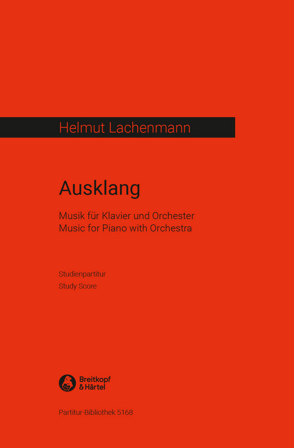 Ausklang Musik für Klavier mit&nbsp;&nbsp;Orchester&nbsp;&nbsp;Partitur