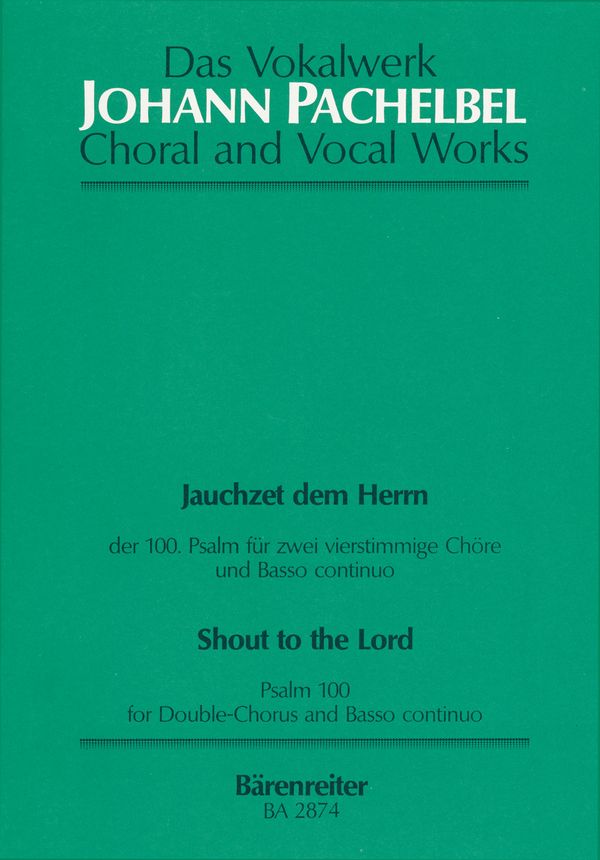 Jauchzet dem Herrn für gem Chor&nbsp;&nbsp;(SSAATTBB) und Bc&nbsp;&nbsp;Partitur (dt/en)