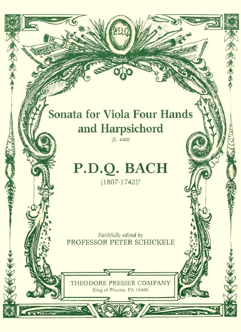 Sonata for viola 4 hands and  harpsichord  Schickele, Prof. P., ed