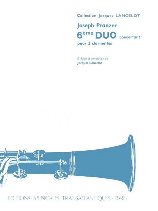 duos concertants vol.6&nbsp;&nbsp;pour 2 clarinettes&nbsp;&nbsp;partition