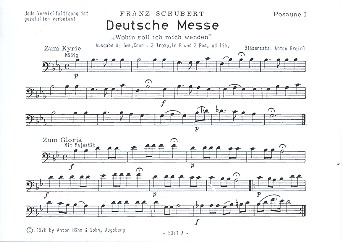 Deutsche Messe D872 Ausgabe A&nbsp;&nbsp;für gem Chor a cappella (Instrumente ad lib)&nbsp;&nbsp;Instrumente komplett
